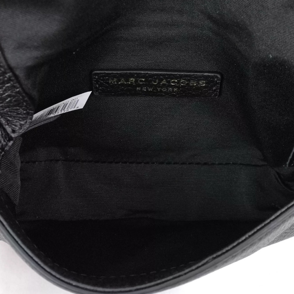 NWT [Marc Jacobs] Authenticated Pebbled Leather Crossbody Handbag, Black w/ Gold - Picture 12 of 15
